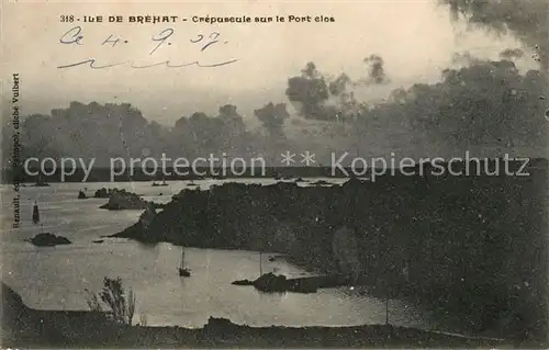 AK / Ansichtskarte Ile de Brehat Crepuscule sur le Port clos Kat. Ile de Brehat