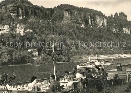 AK / Ansichtskarte Krippen Bad Schandau Elbe Seitenraddampfer  Kat. Bad Schandau