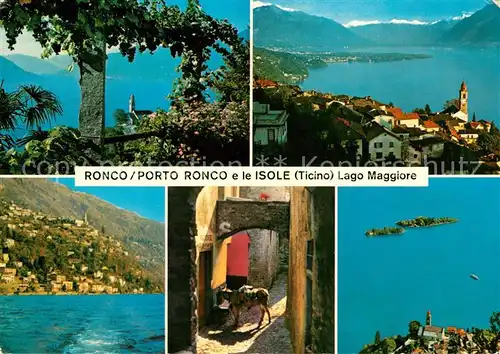 AK / Ansichtskarte Ronco sopra Ascona Porto Ronco e le Isole Lago Maggiore