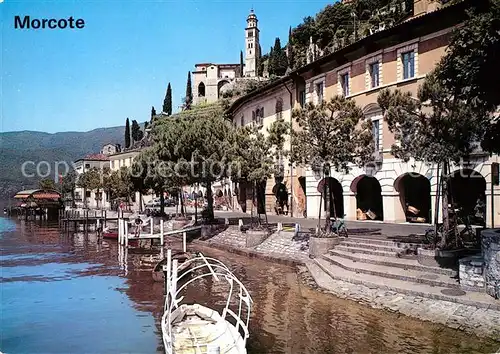 AK / Ansichtskarte Morcote Lago di Lugano Uferpromenade