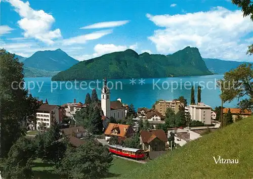 AK / Ansichtskarte Vitznau Vierwaldstaettersee mit Stanserhorn und Buergenstock Kat. Vitznau