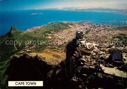 AK / Ansichtskarte Cape Town Kaapstad Kapstadt Aerial view of Table Mountain Upper Cable Station Kat. Cape Town