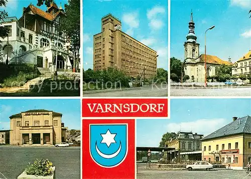 AK / Ansichtskarte Varnsdorf Restaurace Hradek Elite Namesti Mestske divadio Hranici piechod do NDR Kat. Warnsdorf