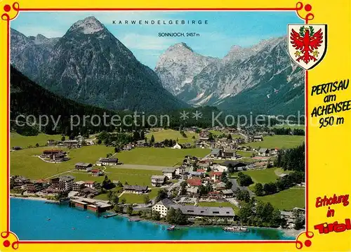 AK / Ansichtskarte Pertisau Achensee Fliegeraufnahme Karwendelgebirge Sonnjoch Kat. Eben am Achensee