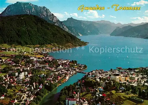 AK / Ansichtskarte Gmunden Salzkammergut Fliegeraufnahme Kat. Gmunden