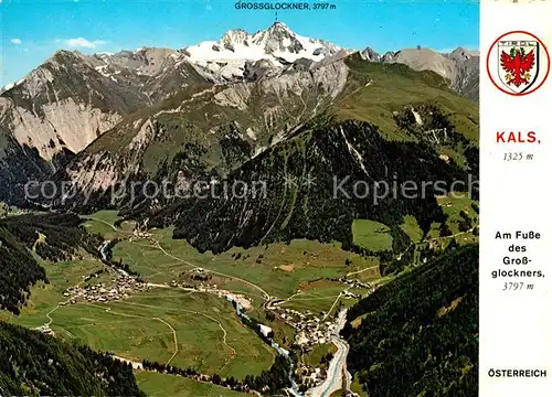 AK / Ansichtskarte Kals Grossglockner Fliegeraufnahme Kat. Kals am Grossglockner