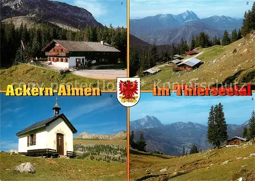 AK / Ansichtskarte Thiersee Gasthaus Ackern Alm Steinerkaser Alm Grabenberg Kapelle Baerenbad Kat. Thiersee