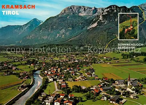 AK / Ansichtskarte Kramsach Fliegeraufnahme Sonnwendjoch Bergbahn Kat. Kramsach