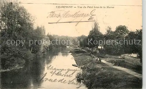 AK / Ansichtskarte Champigny Yonne Vue du Petit bras de la Marne