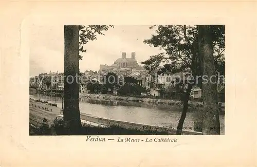AK / Ansichtskarte Verdun Meuse Vue sur la Meuse Cathedrale Kat. Verdun