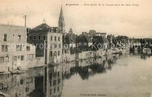 AK / Ansichtskarte Argenton sur Creuse Rive droite de la Creuse entre les deux Ponts Kat. Argenton sur Creuse