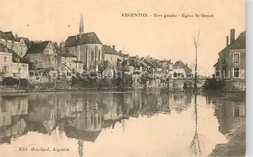 AK / Ansichtskarte Argenton sur Creuse Rive gauche Eglise Saint Benoit Kat. Argenton sur Creuse