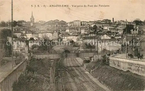 AK / Ansichtskarte Angouleme Vue prise du Pont des Faineants Chemin de fer Kat. Angouleme