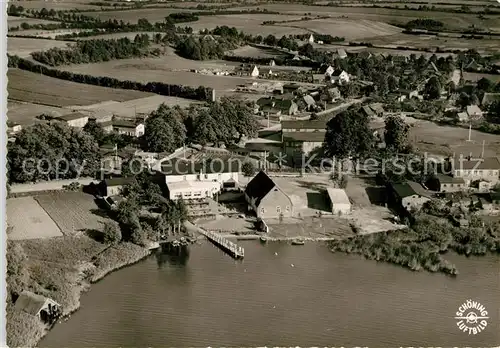 AK / Ansichtskarte Bosau Fliegeraufnahme Hotel Gasthof am See Kat. Bosau