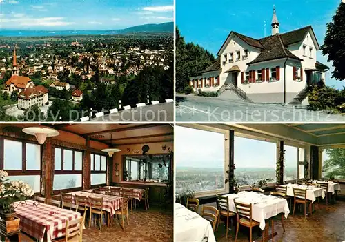 AK / Ansichtskarte St Margarethen SG Speise Restaurant Schaeflisberg Gastraeume Panorama Kat. St Gallen SG