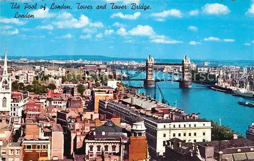 AK / Ansichtskarte London Pool of London Tower Tower Bridge Kat. City of London