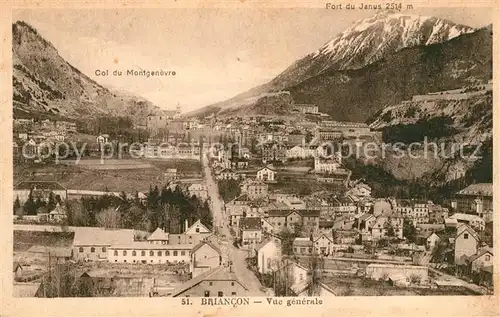 AK / Ansichtskarte Briancon Vue generale Col du Montgenevre Fort du Janus Alpes Kat. Briancon