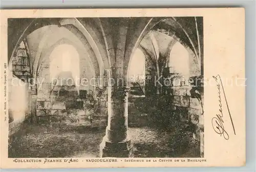 AK / Ansichtskarte Vaucouleurs Interieur de la Crypte de la Basilique Collection Jeanne d Arc Kat. Vaucouleurs