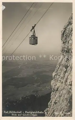 AK / Ansichtskarte Bad Reichenhall Predigtstuhlbahn mit Gross Gmain Kat. Bad Reichenhall