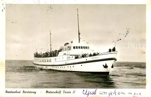 AK / Ansichtskarte Motorschiffe Frisia II Nordeney  Kat. Schiffe