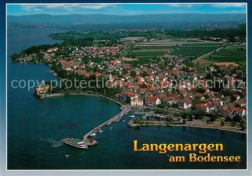 AK / Ansichtskarte Langenargen Bodensee Fliegeraufnahme Kat. Langenargen