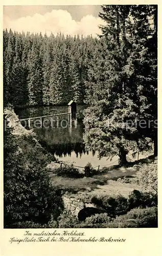 AK / Ansichtskarte Hahnenklee Bockswiese Harz Spiegeltaler Teich  Kat. Goslar