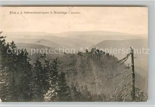 AK / Ansichtskarte Braunlage Blick von den Hahnenkleeklippen Kat. Braunlage Harz