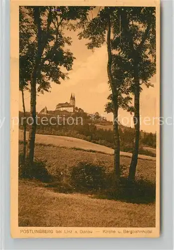 AK / Ansichtskarte Poestlingberg Kirche Bergbahnhotel  Kat. Linz