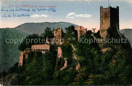 AK / Ansichtskarte Rappoltsweiler Haut Rhin Elsass Ulrichsburg Kat. Ribeauville