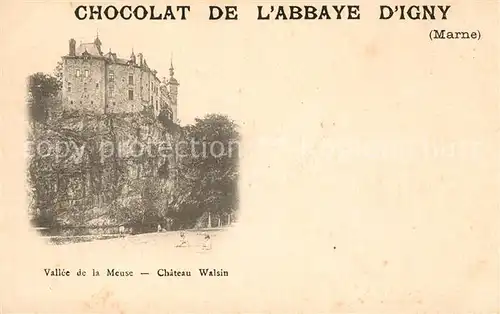 AK / Ansichtskarte Marne La Chocolat de L`Abbaye D Igny Chateau Walsin Kat. La Marne