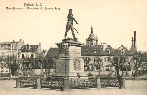 AK / Ansichtskarte Colmar Haut Rhin Elsass Rapp Denkmal Monument du General Rapp Kat. Colmar