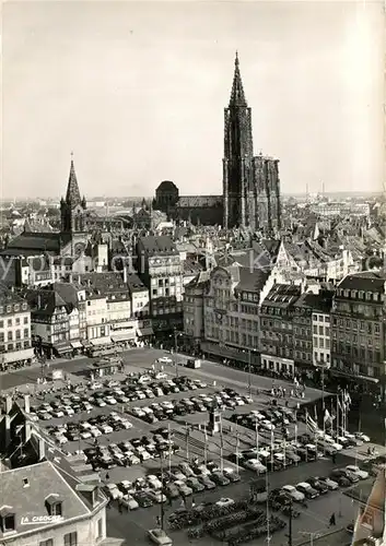 AK / Ansichtskarte Strasbourg Alsace Place Kleber et Cathedrale Kat. Strasbourg