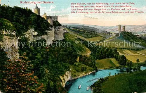 AK / Ansichtskarte Rudelsburg mit Saaleck Kat. Bad Koesen