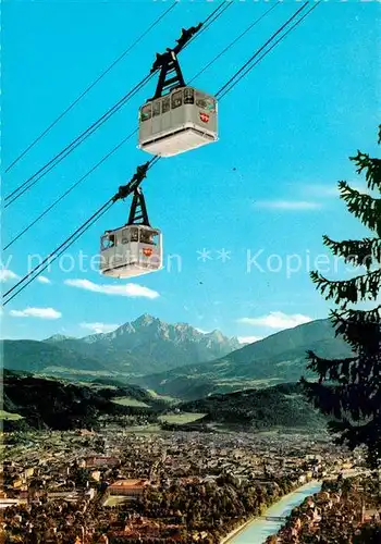 AK / Ansichtskarte Seilbahn Nordkettenbahn Innsbruck Wagenkreuzung  Kat. Bahnen