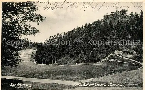 AK / Ansichtskarte Bad Elgersburg Kornbachtal mit Lesehalle und Totenstein Kat. Hungen
