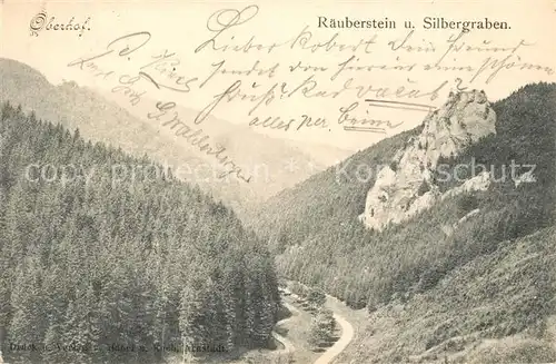 AK / Ansichtskarte Oberhof Thueringen Raeuberstein und Silbergraben Landschaftspanorama Kat. Oberhof Thueringen