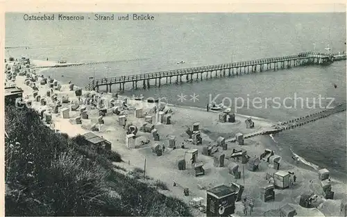 AK / Ansichtskarte Koserow Ostseebad Usedom Strand Bruecke Kat. Koserow