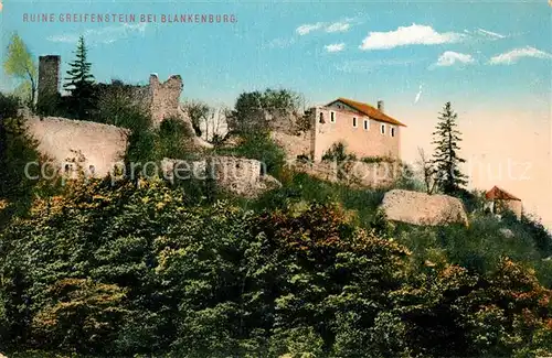 AK / Ansichtskarte Bad Blankenburg Ruine Greifenstein Kat. Bad Blankenburg