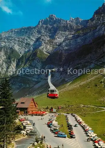 AK / Ansichtskarte Seilbahn Saentis Schwaegalp Talstation Gyrenspitz Kat. Bahnen