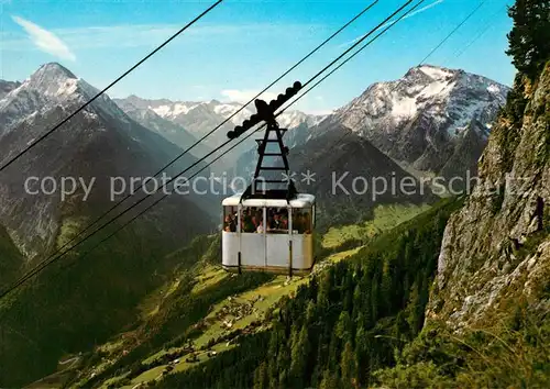 AK / Ansichtskarte Seilbahn Penkenbahn Mayrhofen Zillertal Hauptkamm Tristner Gruenberg Kat. Bahnen