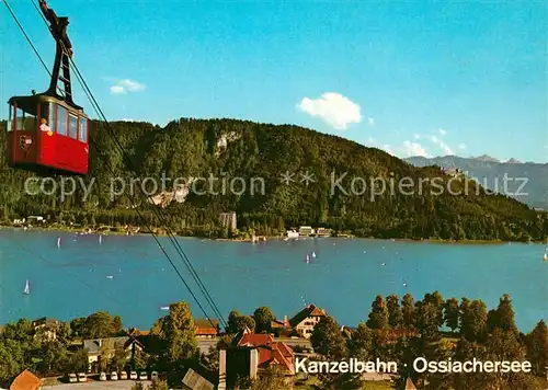 AK / Ansichtskarte Seilbahn Kanzelbahn Annenheim Ossiachersee Lido Hotel Landskron  Kat. Bahnen