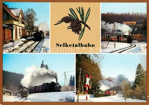 AK / Ansichtskarte Lokomotive Selketalbahn Bahnhof Strassberg Harzgerode Alexisbad  Kat. Eisenbahn