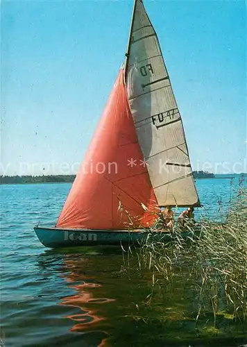 AK / Ansichtskarte Segelboote Pojezierze Mazurskie Jeziorze Kisajno Kat. Schiffe