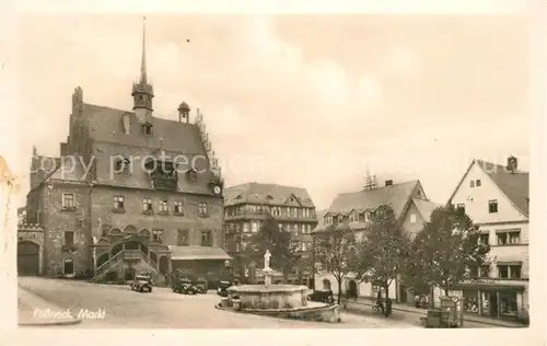 AK / Ansichtskarte Poessneck Markt Brunnen Kat. Poessneck