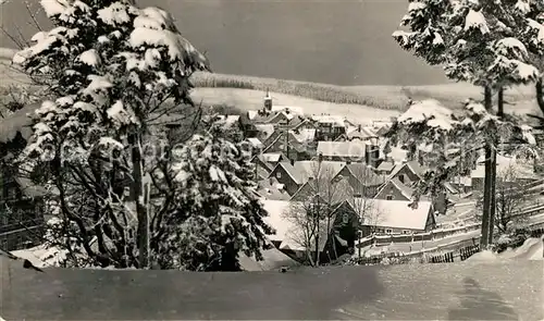 AK / Ansichtskarte Schmiedefeld Rennsteig Ortsansicht Kat. Schmiedefeld Rennsteig