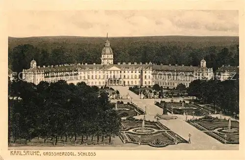 AK / Ansichtskarte Karlsruhe Baden Grossherzogl Schloss