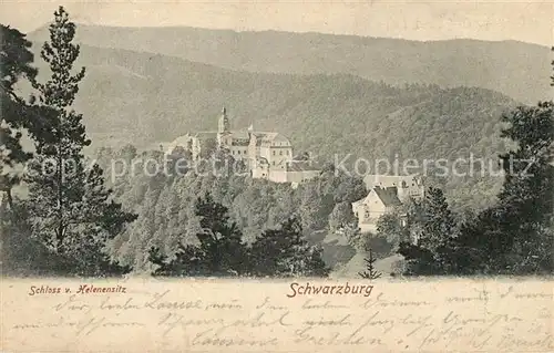 AK / Ansichtskarte Schwarzburg Thueringer Wald Schloss vom Helenensitz Kat. Schwarzburg