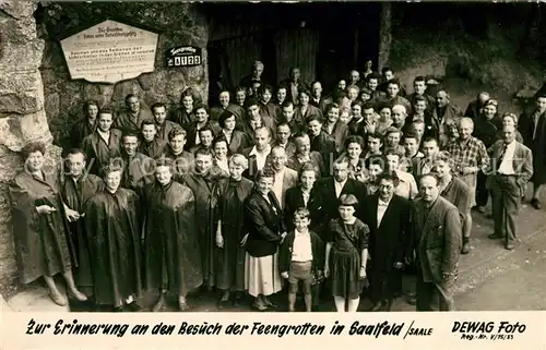 AK / Ansichtskarte Saalfeld Saale Feengrotten in Saalfeld Gruppenaufnahme Kat. Saalfeld