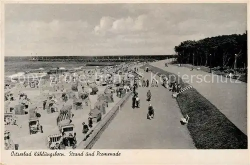 AK / Ansichtskarte Kuehlungsborn Ostseebad Strand und Promenade Kat. Kuehlungsborn