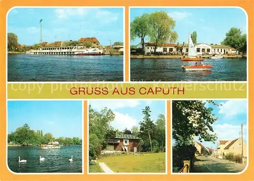 AK / Ansichtskarte Caputh Dampferanlegestelle Gaststaette Strandbad Caputh Schwielowseestrasse Kat. Schwielowsee